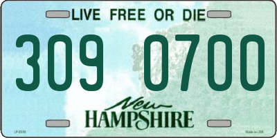 NH license plate 3090700