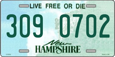 NH license plate 3090702