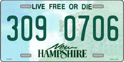 NH license plate 3090706
