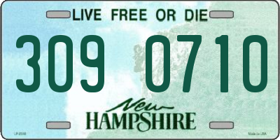NH license plate 3090710