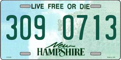 NH license plate 3090713