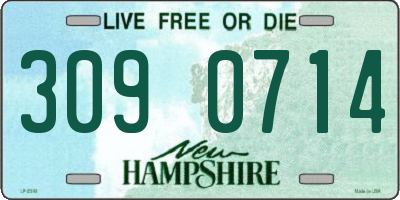 NH license plate 3090714