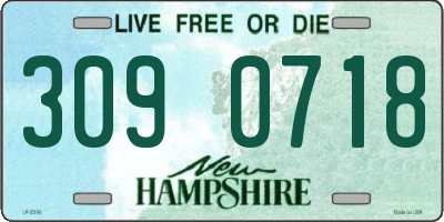 NH license plate 3090718