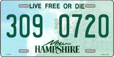 NH license plate 3090720