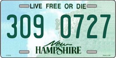 NH license plate 3090727