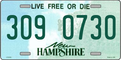NH license plate 3090730