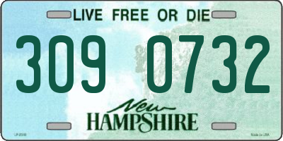 NH license plate 3090732