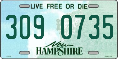 NH license plate 3090735