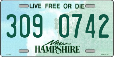 NH license plate 3090742