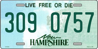 NH license plate 3090757