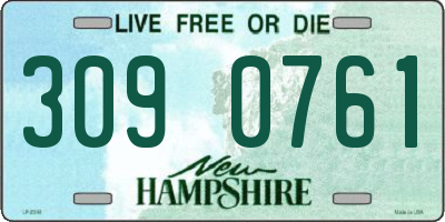 NH license plate 3090761