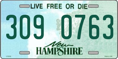 NH license plate 3090763