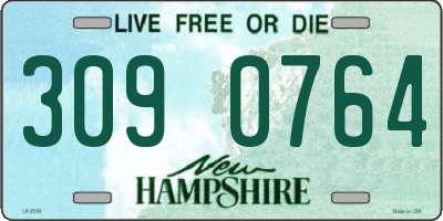 NH license plate 3090764