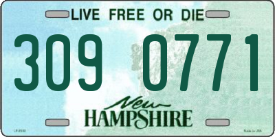 NH license plate 3090771