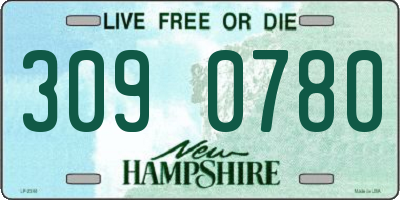 NH license plate 3090780
