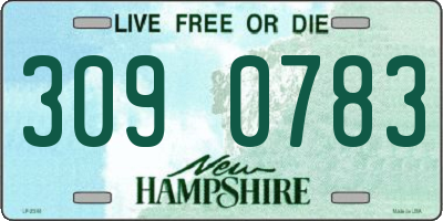 NH license plate 3090783