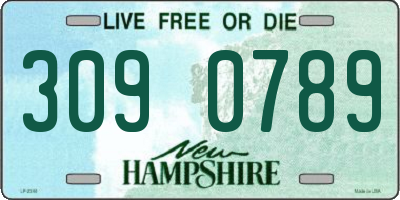 NH license plate 3090789