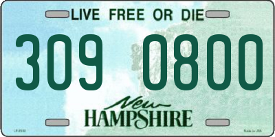 NH license plate 3090800