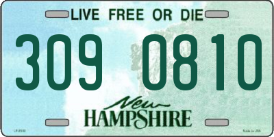NH license plate 3090810