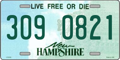 NH license plate 3090821