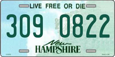 NH license plate 3090822