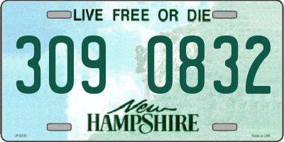 NH license plate 3090832