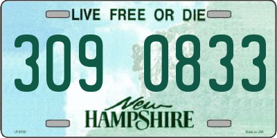 NH license plate 3090833