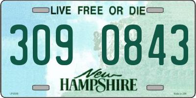 NH license plate 3090843