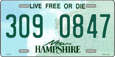 NH license plate 3090847