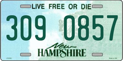 NH license plate 3090857