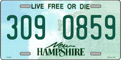 NH license plate 3090859