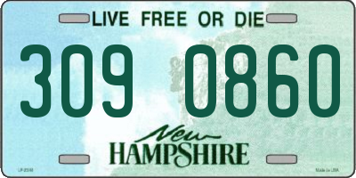 NH license plate 3090860