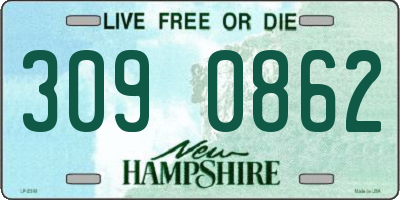NH license plate 3090862