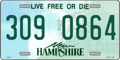 NH license plate 3090864