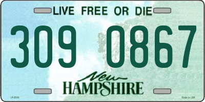 NH license plate 3090867