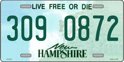 NH license plate 3090872