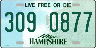 NH license plate 3090877