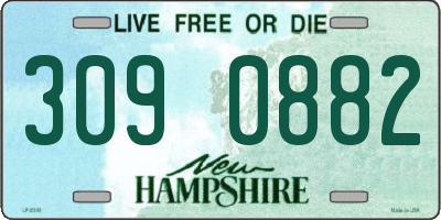 NH license plate 3090882