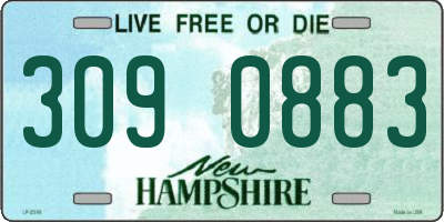 NH license plate 3090883
