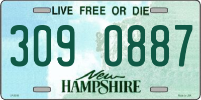 NH license plate 3090887