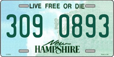 NH license plate 3090893