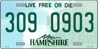 NH license plate 3090903