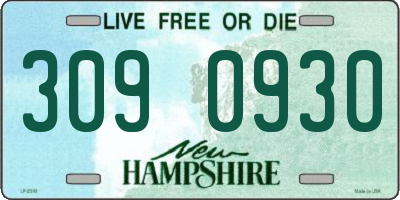 NH license plate 3090930