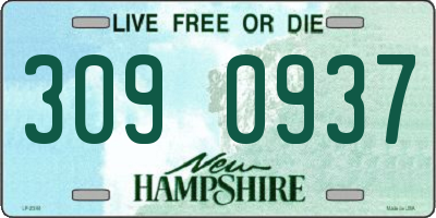 NH license plate 3090937