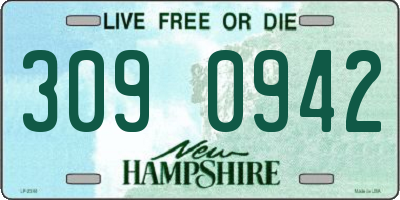 NH license plate 3090942
