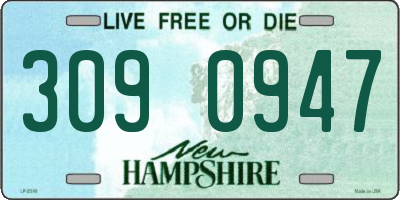 NH license plate 3090947
