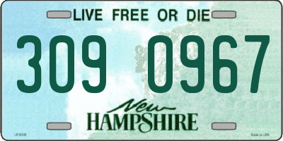 NH license plate 3090967