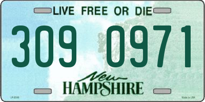 NH license plate 3090971