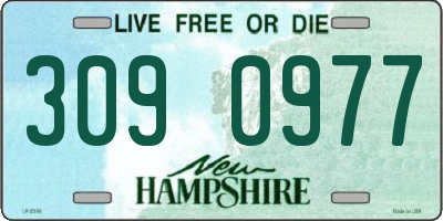 NH license plate 3090977
