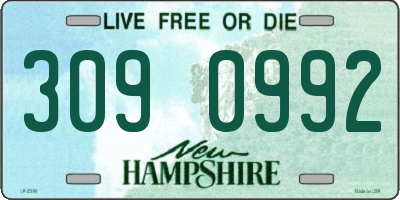 NH license plate 3090992
